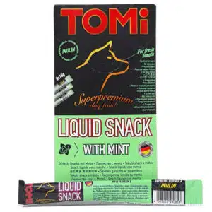 Ласощі TOMi Liquid Snack з м'ятою та інуліном для собак, 15 г
