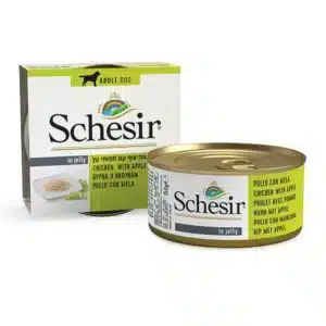Вологий корм Schesir для собак з куркою і яблуком, 150 г