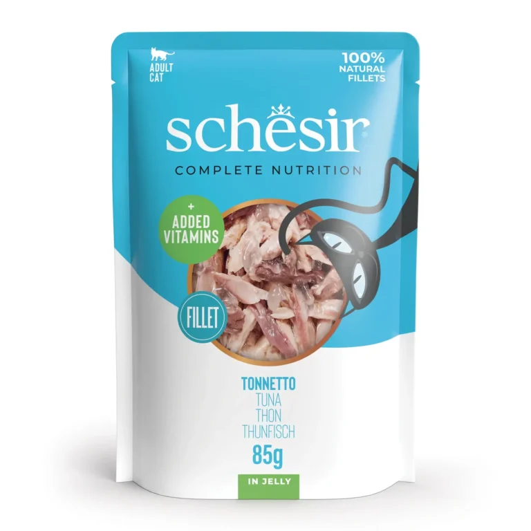 Повнораціонний вологий корм для котів Schesir Tuna тунець в желе, 85г