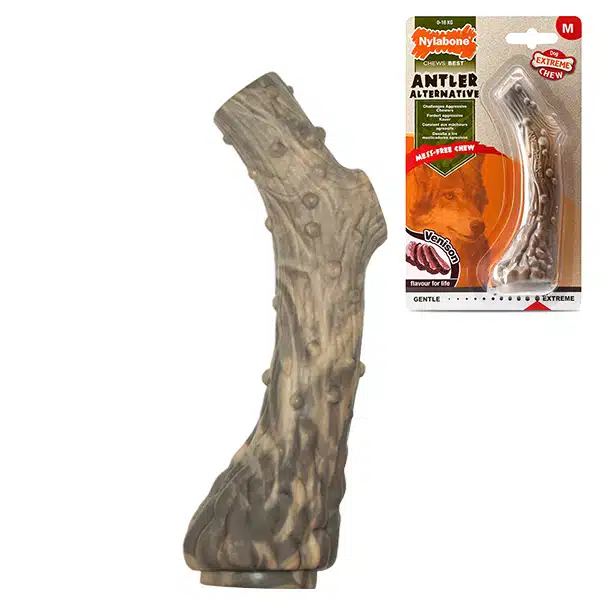 Жувальна іграшка-ріг для собак Nylabone Extreme Chew Antler з олениною
