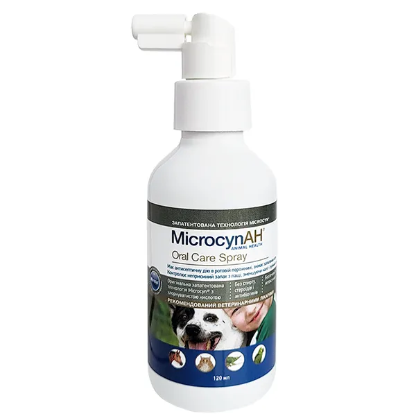Спрей для догляду за ротовою порожниною Microcyn Oral Care Spray для всіх видів тварин, 120 мл