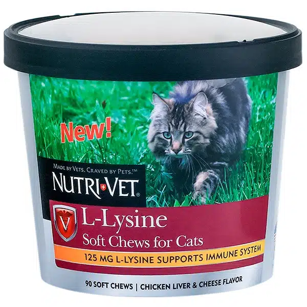Вітаміни для імунітету котів Nutri-Vet L-Lysine з лізином, 90 таб.
