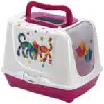 Закритий туалет для котів Moderna Trendy Cat Friends Forever рожевий, 50х39,5х37,5 см