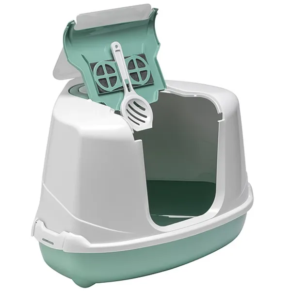 Кутовий закритий туалет Moderna Flip Corner для котів, 56х45х38см