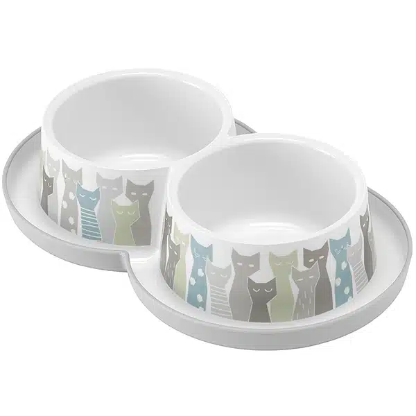 Подвійна миска Moderna Double Trendy Dinner Maasai для котів, 2x350 мл