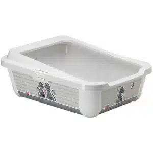 Туалет з бортиком Moderna Hercules Cats in Love для котів, 51x39x19 см