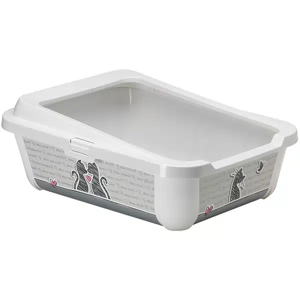 Туалет з бортиком Moderna Hercules Cats in Love для котів, 51x39x19 см