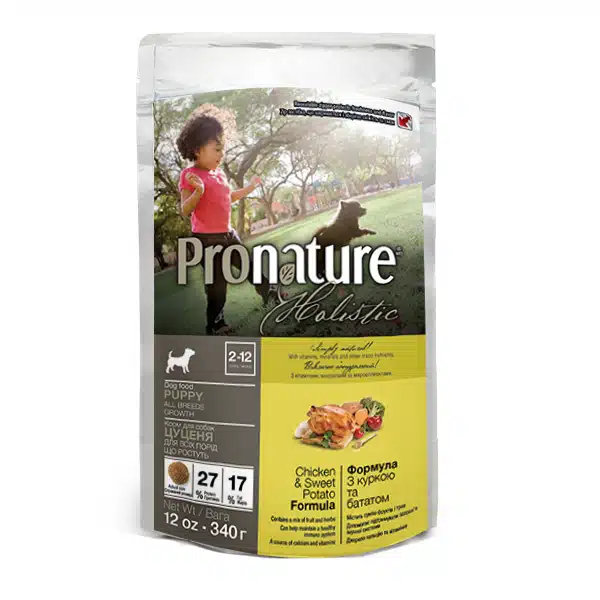 Сухий корм Pronature Holistic Puppy з куркою і бататом для цуценят, 340 г