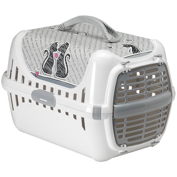 Переноска Moderna Trendy Runner Cats in Love пластикові дверцята для котів