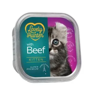 Вологий корм Lovely Hunter Kitten з яловичиною для кошенят, 85 г