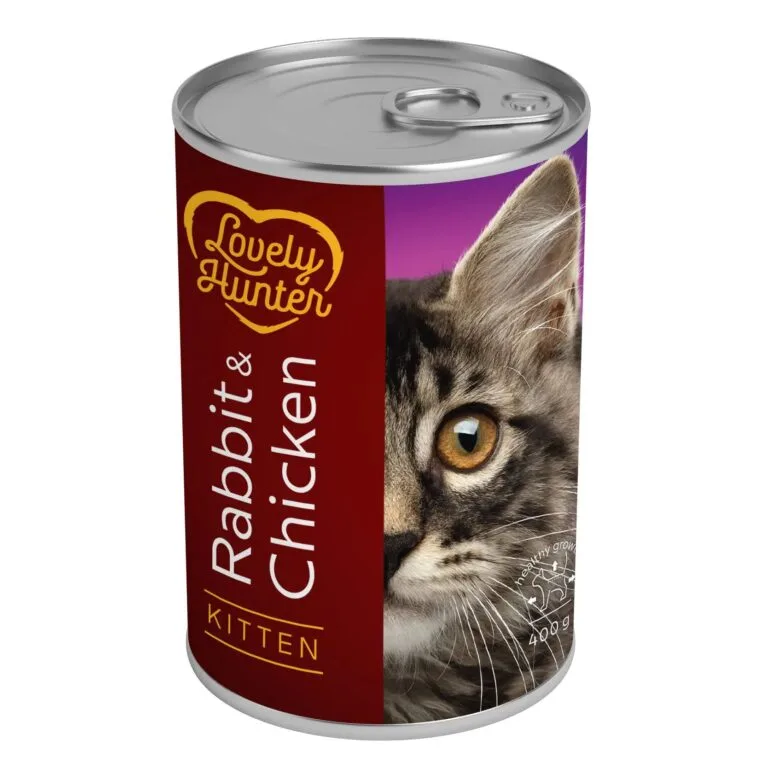 Вологий корм Lovely Hunter Kitten з кроликом і куркою для кошенят, 400 г