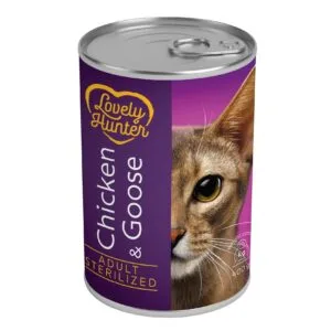 Вологий корм Lovely Hunter Sterilised з куркою і гусаком для котів, 400 г