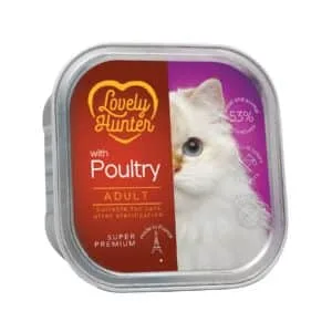 Вологий корм Lovely Hunter Sterilised з птицею для котів, 85 г