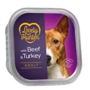 Вологий корм Lovely Hunter Adult з яловичиною та індичкою для собак, 150 г