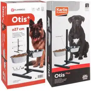 Миски Flamingo H-Stand на штативі нержавіюча сталь для собак, L, 2х4 л