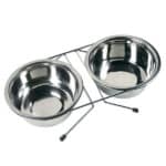 Flamingo Duo Dinner двойная миска на подставке для собак, нержавеющая сталь