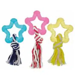 Іграшка Flamingo Good4Fun Star With Rope латексна зірка з мотузкою для собак