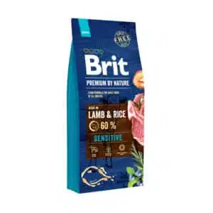 Сухой корм Brit Premium Sensitive Lamb для собак с чувствительным пищеварением со вкусом ягненка