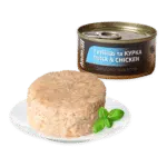 Вологий корм для котів AnimAll з тунцем і куркою, 85 г