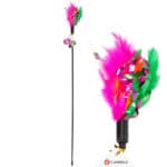 Flamingo Feather Stick Фламинго перья дразнилка с перьями, игрушка для кошек