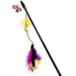 Іграшка для котів Flamingo Dangler вудка-дражнилка з м'ячем та пір'ям, 50 см