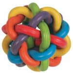 Flamingo Ball Colors ФЛАМИНГО игрушка для собак плетеный разноцветный мяч, резина