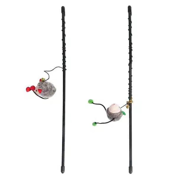 Вудка Flamingo Rod With Mouse з мишкою для котів, 47 см