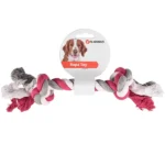 Іграшка для собак Flamingo Cotton Bone 2 Knots канат плетений з двома вузлами (кольори в асортименті)