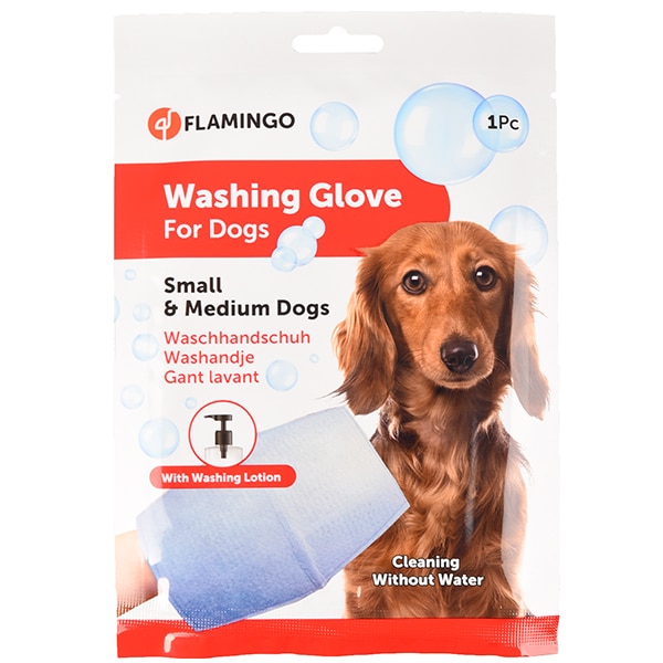 Волога рукавиця-серветка Flamingo Washing Glove Dog для собак