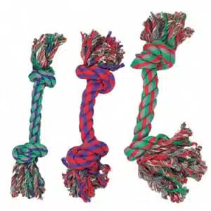 Іграшка Flamingo Cotton Knot Mini канат з 2 вузлами для собак, 14 см