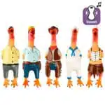 Іграшка для собак Flamingo Chicken Village People з пищалкою, 24 см