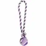 Іграшка для собак Flamingo Cotton Rope With Tennis Ball м'яч на канаті