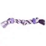 Іграшка Flamingo Cotton Rope Rubber канат з двома кільцями та вузлом для собак