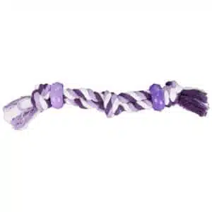 Іграшка Flamingo Cotton Rope Rubber канат з двома кільцями та вузлом для собак
