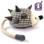Flamingo Hedgehog Plush ФЛАМИНГО ЁЖЬ с веревочным хвостом игрушка для собак, с пищалкой
