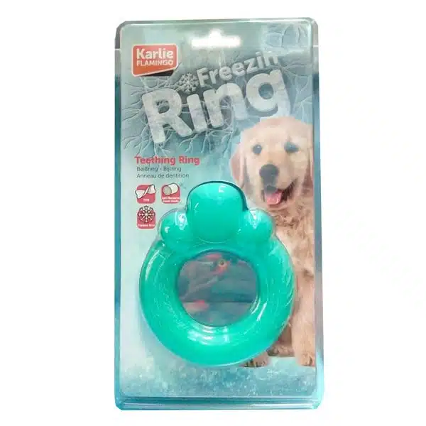 Іграшка для цуценят Flamingo Teething Ring Охолоджуюче кільце для зубів, що ріжуться 12 см