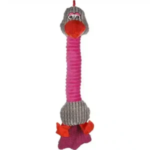 М'яка іграшка Flamingo Bird With Feet з пищалкою для собак, 13х10х48 см