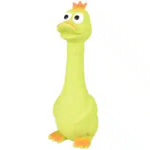 Іграшка Flamingo Duck Sitting латексна качка з пищалкою для собак