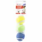 Flamingo Smash Tennis Ball ФЛАМИНГО СМЕШ теннисный мяч 5см с пищалкой, игрушка для собак, набор 3шт.