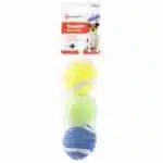 Іграшка для собак Flamingo Smash Tennis Ball м'яч з пищалкою, набір 3 шт, 5 см