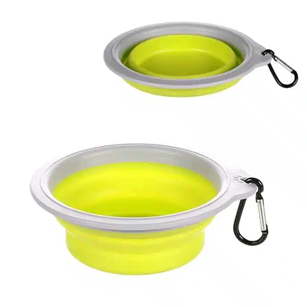Миска Flamingo Travel Bowl Bubo складана з карабіном для собак та котів