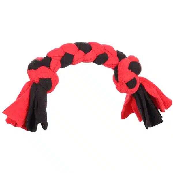 Іграшка для собак Flamingo Womas Fleece Bone With Rope канат плетений з вузлами