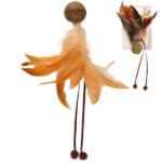 Flamingo Catnip Ball & Feather ФЛАМИНГО МЯЧ С ПЕРЬЯМИ игрушка с кошачьей мятой для кошек