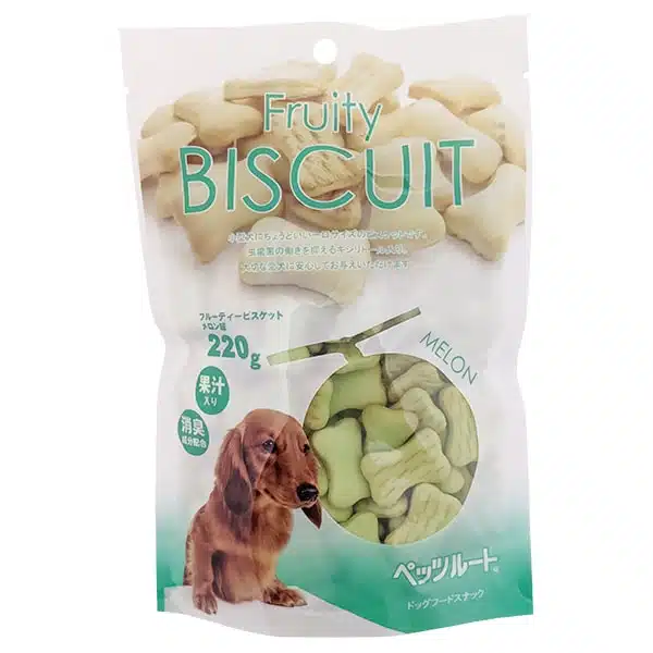 Ласощі DoggyMan Biscuit Melon фруктове печиво з динею для собак, 220 г