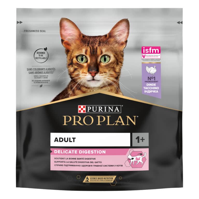Сухий корм для дорослих котів Pro Plan Adult 1+ Delicate Digestion з індичкою