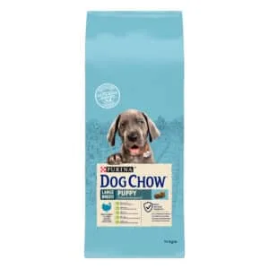 Сухий корм Dog Chow Large Breed Puppy для цуценят великих порід з індичкою, 14 кг