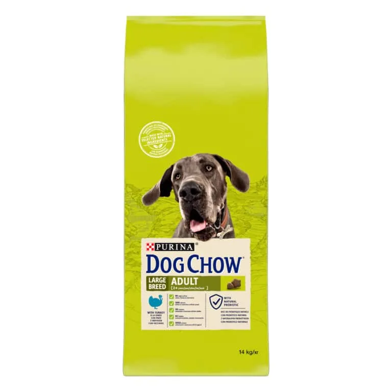 Сухий корм Dog Chow Large Breed Adult 2+ з індичкою для дорослих собак, 14 кг