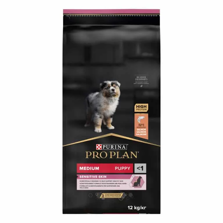 Сухий корм Pro Plan Medium Puppy Sensitive Skin з лососем для цуценят, 12 кг