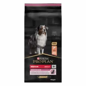 Сухий корм для дорослих собак середніх порід Pro Plan Medium Adult 1+ Sensitive Skin з лососем, 14 кг