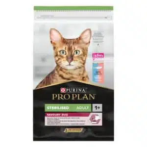 Сухий корм для стерилізованих котів Pro Plan Sterilised Adult 1+ Savoury Duo з тріскою і фореллю